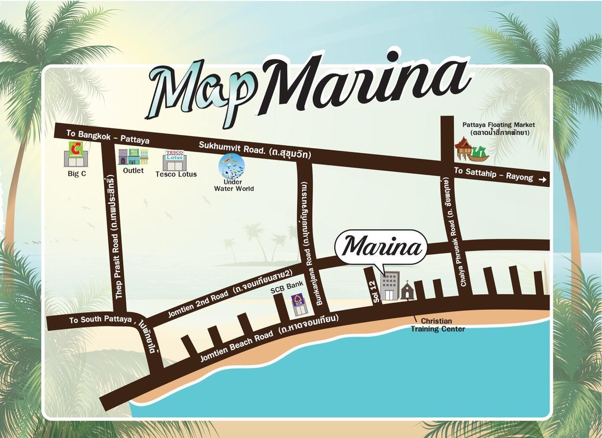 Marina Jomtien Beach Exterior foto